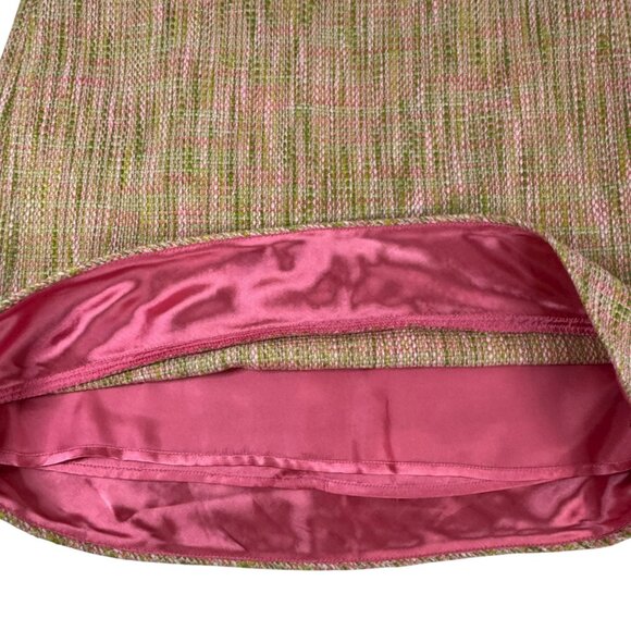Sigrid Olsen 4P Two Piece Suit Pink Green Tweed Blazer Jacket & Skirt set - Picture 6 of 14